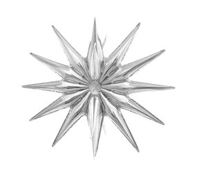 Beauty & Charm Ballon en aluminium étoile argent 3D 50 x 46 cm non gonflé | à l’unité Beauty & Charm Ballon en aluminium étoile argent 3D 50 x 46 cm non gonflé | à l’unité