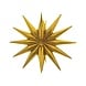 Beauty & Charm Folienballon Stern Gold 3D 50 x 46 cm unbefüllt | pro Stück