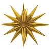 Beauty & Charm Folie ballon Ster Goud 3D 50x46cm Leeg | per stuk
