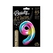 Godan Folie Ballon Regenboog Cijfer 9 | 86cm