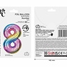 Godan Ballon en aluminium chiffre 8 arc-en-ciel | 86 cm Godan Ballon en aluminium chiffre 8 arc-en-ciel | 86 cm