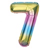 Godan Folie Ballon Regenboog Cijfer 7 | 86cm Godan Folie Ballon Regenboog Cijfer 7 | 86cm