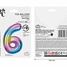 Godan Folie Ballon Regenboog Cijfer 6 | 86cm Godan Folie Ballon Regenboog Cijfer 6 | 86cm