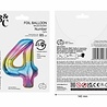 Godan Folienballon Regenbogen Zahl 4 | 86 cm Godan Folienballon Regenbogen Zahl 4 | 86 cm