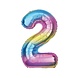 Godan Folie Ballon Regenboog Cijfer 2 | 86cm Godan Folie Ballon Regenboog Cijfer 2 | 86cm