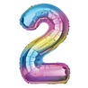 Godan Folienballon Regenbogen Zahl 2 | 86 cm Godan Folienballon Regenbogen Zahl 2 | 86 cm