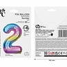 Godan Rainbow Number 2 Foil Balloon | 86 cm Godan Rainbow Number 2 Foil Balloon | 86 cm