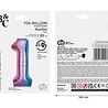 Godan Rainbow Number 1 Foil Balloon | 86 cm Godan Rainbow Number 1 Foil Balloon | 86 cm