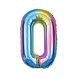 Godan Ballon en aluminium chiffre 0 arc-en-ciel | 86 cm Godan Ballon en aluminium chiffre 0 arc-en-ciel | 86 cm