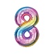 Godan Folie Ballon Regenboog Cijfer 8 | 86cm Godan Folie Ballon Regenboog Cijfer 8 | 86cm