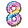 Godan Folie Ballon Regenboog Cijfer 8 | 86cm Godan Folie Ballon Regenboog Cijfer 8 | 86cm