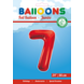 WeFiesta Cijfer Ballon 7 Rood | 86 cm
