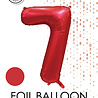 WeFiesta Cijfer Ballon 7 Rood Satin | 86 cm WeFiesta Cijfer Ballon 7 Rood Satin | 86 cm