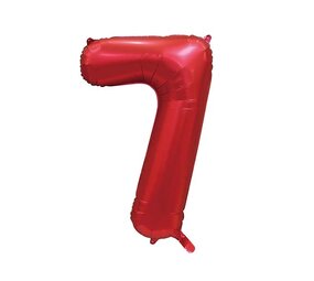 WeFiesta Ballon Chiffre 7 Rouge Satin | 86 cm WeFiesta Ballon Chiffre 7 Rouge Satin | 86 cm
