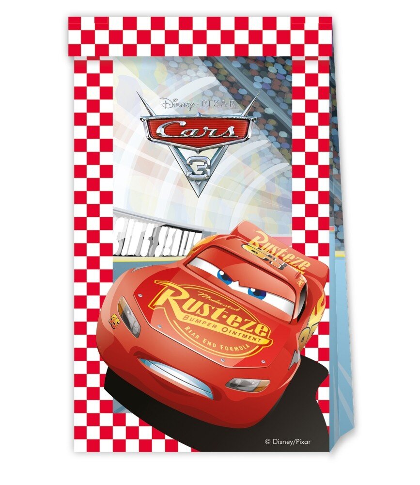 Procos Party Uitdeelzakjes Cars 3 22x13cm | 4 stuks Procos Party Uitdeelzakjes Cars 3 22x13cm | 4 stuks