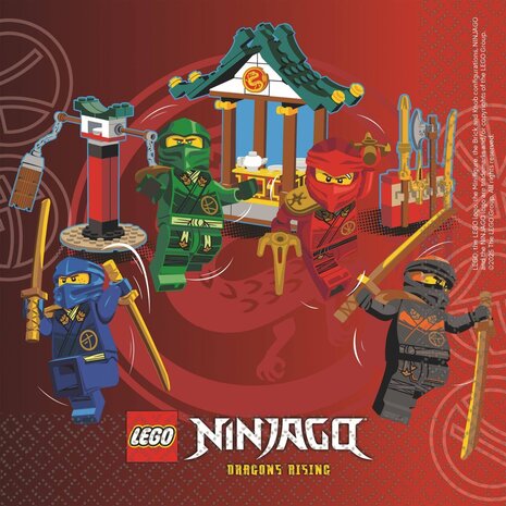Riethmüller Lego Ninjago Napkins 33 x 33 cm | 16 pieces