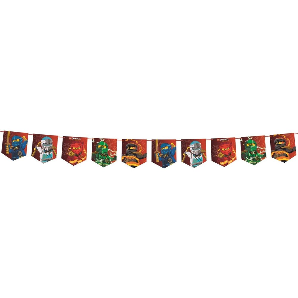 Riethmüller Lego Ninjago Wimpelkette 4 m | pro Stück Riethmüller Lego Ninjago Wimpelkette 4 m | pro Stück