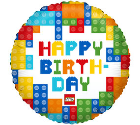 Riethmüller Folie ballon Lego Happy Birthday Leeg | 45cm Riethmüller Folie ballon Lego Happy Birthday Leeg | 45cm