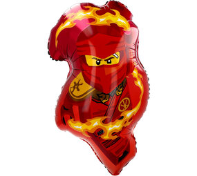 Riethmüller Ballon en aluminium en forme de Kai Lego Ninjago 40x67 cm Non gonflé | a l'unité Riethmüller Ballon en aluminium en forme de Kai Lego Ninjago 40x67 cm Non gonflé | a l'unité