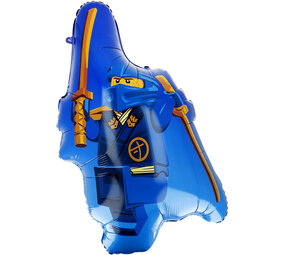 Riethmüller Lego Ninjago Jay Shape Foil Balloon 56x85cm Empty | per piece Riethmüller Lego Ninjago Jay Shape Foil Balloon 56x85cm Empty | per piece