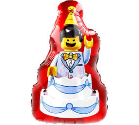 Riethmüller Ballon en forme de gâteau d'anniversaire Lego 39x63cm Vide | à l'unité