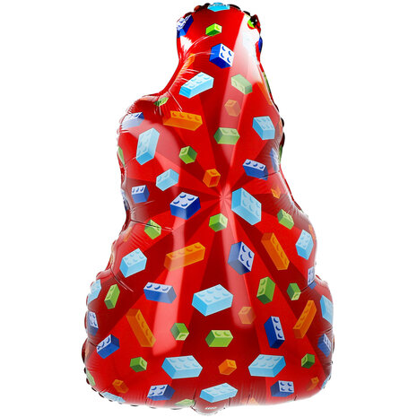 Riethmüller Lego Birthday Cake Shaped Foil Balloon 39x63cm Empty | per piece