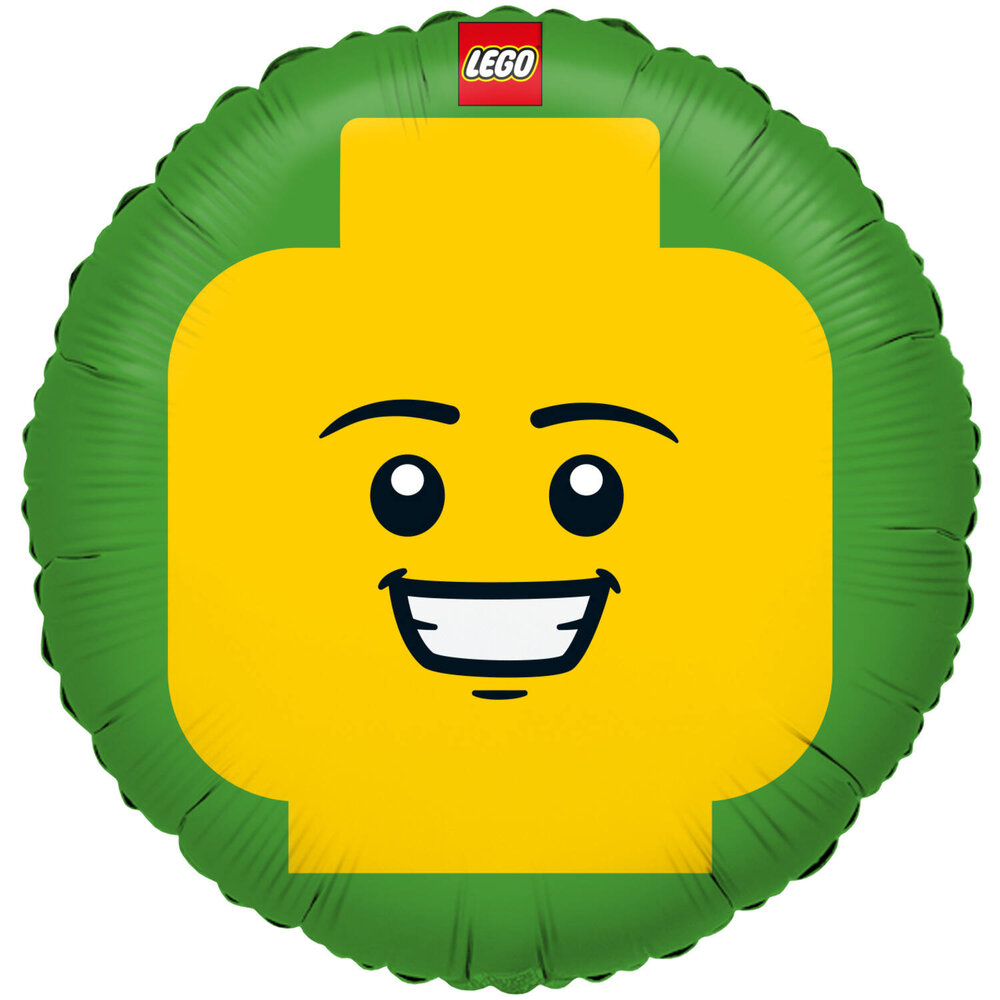 Riethmüller Folie ballon Lego Figuur Hoofd Leeg | 45cm Riethmüller Folie ballon Lego Figuur Hoofd Leeg | 45cm
