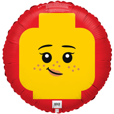 Riethmüller Folienballon Lego Figurenkopf Leer | 45cm Riethmüller Folienballon Lego Figurenkopf Leer | 45cm