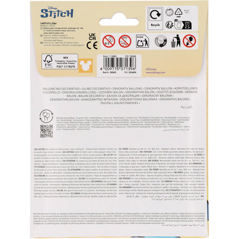 Riethmüller Stitch Disney SuperShape Folie Ballon 90x97cm Leeg | per stuk Riethmüller Stitch Disney SuperShape Folie Ballon 90x97cm Leeg | per stuk