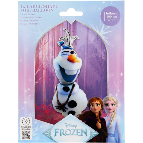 Riethmüller Olaf Disney Shaped Foil Balloon 40x100cm Empty | per piece
