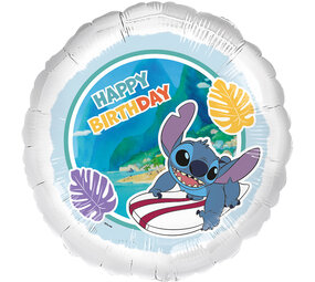 Riethmüller Stitch Happy Birthday Folie Ballon Leeg | 45cm Riethmüller Stitch Happy Birthday Folie Ballon Leeg | 45cm