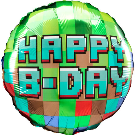 Anagram Pixel Party Folie Ballon Leeg | 45cm