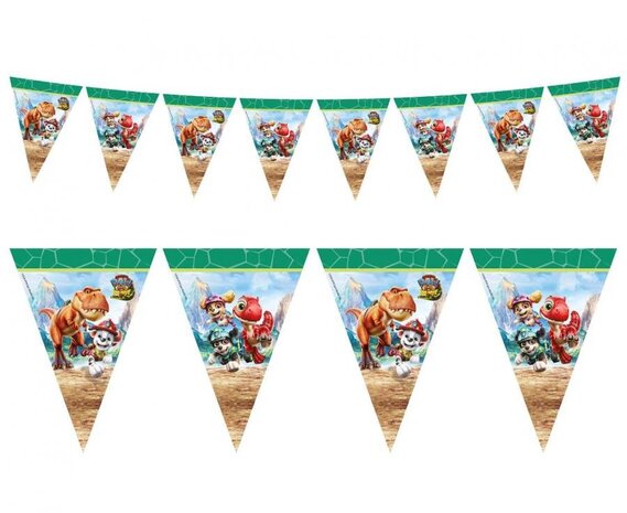 Procos Party Paw Patrol Dino Movie Vlaggenlijn Papier | per stuk Procos Party Paw Patrol Dino Movie Vlaggenlijn Papier | per stuk