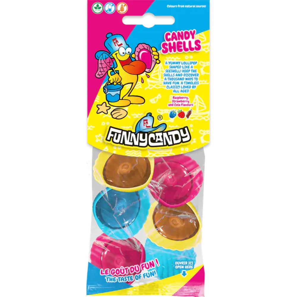 Sweetpack Likschelpen Gekleurd 9gr | per 8 stuks Sweetpack Likschelpen Gekleurd 9gr | per 8 stuks