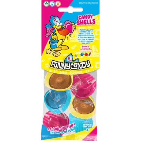 Sweetpack Likschelpen Gekleurd 9gr | per 8 stuks Sweetpack Likschelpen Gekleurd 9gr | per 8 stuks