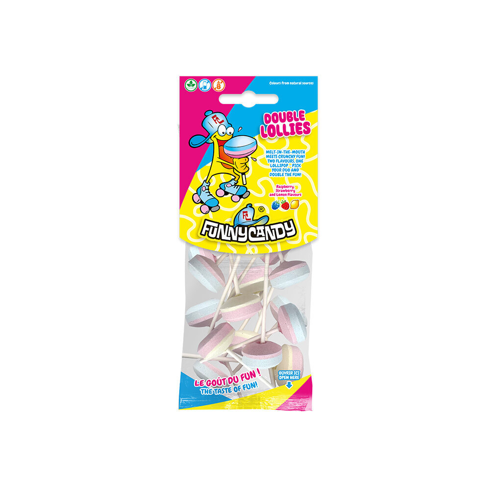 FunnyCandy Gemischte Dextrose-Lutscher im Beutel 130 g | 10 Stück FunnyCandy Gemischte Dextrose-Lutscher im Beutel 130 g | 10 Stück