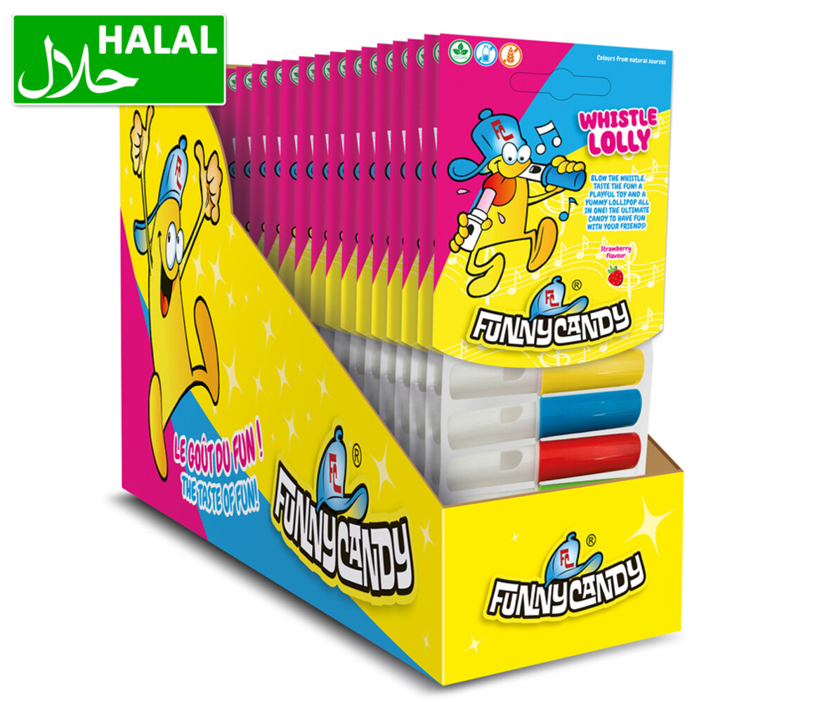 FunnyCandy Snoep Dextrose fluitjes 45gram | per 10 stuks FunnyCandy Snoep Dextrose fluitjes 45gram | per 10 stuks