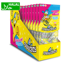FunnyCandy Rainbow Candy Roll 112 g | 10 pieces