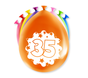 Paper Dreams 35th Birthday Party Balloons 30 cm | 8 Pieces Paper Dreams 35th Birthday Party Balloons 30 cm | 8 Pieces