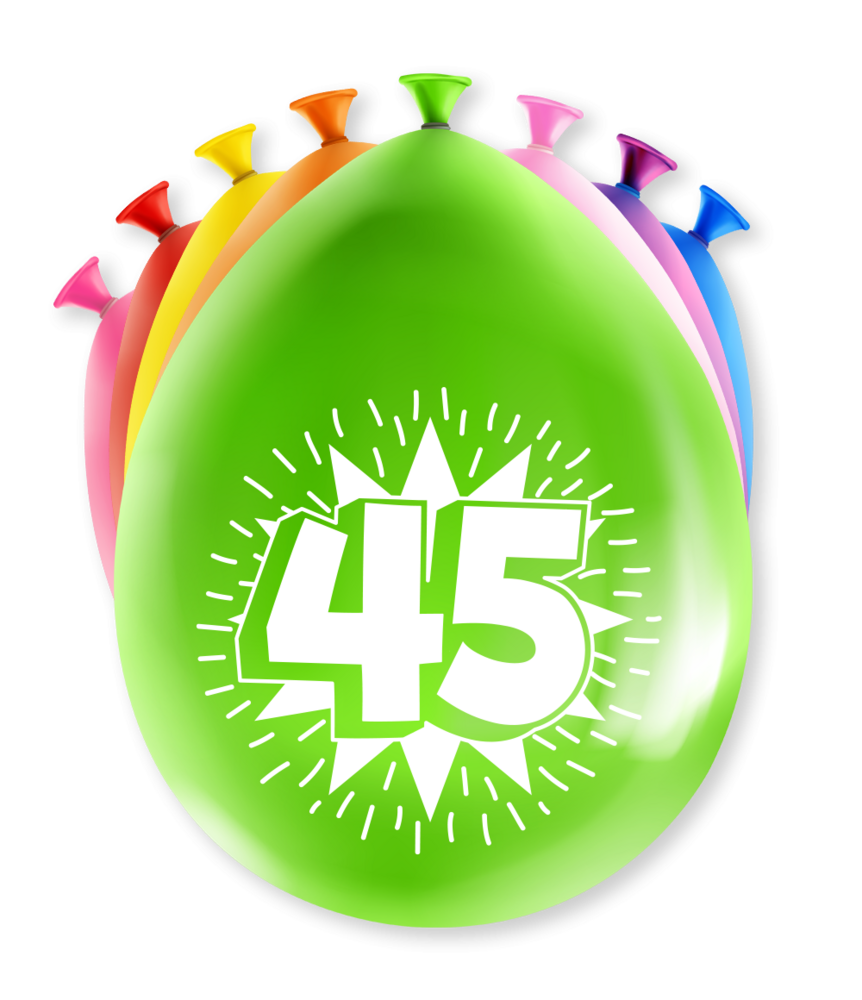 Paper Dreams Ballons 45 ans Anniversaire 30 cm | 8 pièces Paper Dreams Ballons 45 ans Anniversaire 30 cm | 8 pièces