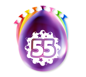 Paper Dreams Ballonnen 55 jaar Party 30cm | 8 stuks Paper Dreams Ballonnen 55 jaar Party 30cm | 8 stuks