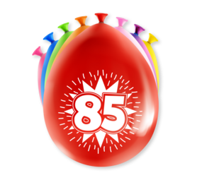 Paper Dreams Ballons 85 ans Anniversaire 30 cm | 8 pièces Paper Dreams Ballons 85 ans Anniversaire 30 cm | 8 pièces