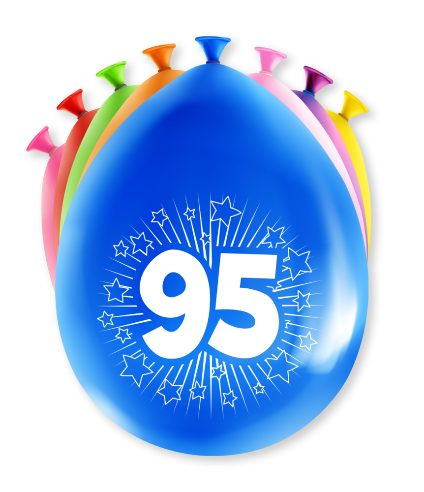 Paper Dreams 95th Birthday Party Balloons 30 cm | 8 Pieces Paper Dreams 95th Birthday Party Balloons 30 cm | 8 Pieces