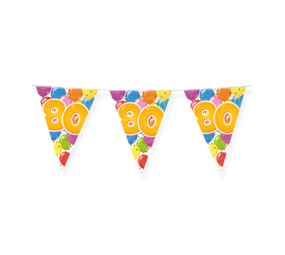Paper Dreams Flag Garland 80 Years Party 10 m | per piece Paper Dreams Flag Garland 80 Years Party 10 m | per piece