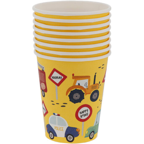 Riethmüller Fahrzeuge Becher 250 ml | 8 Stück Riethmüller Fahrzeuge Becher 250 ml | 8 Stück