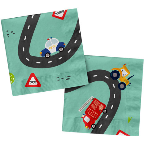 Riethmüller Serviettes Véhicules 33 x 33 cm | 20 pièces Riethmüller Serviettes Véhicules 33 x 33 cm | 20 pièces