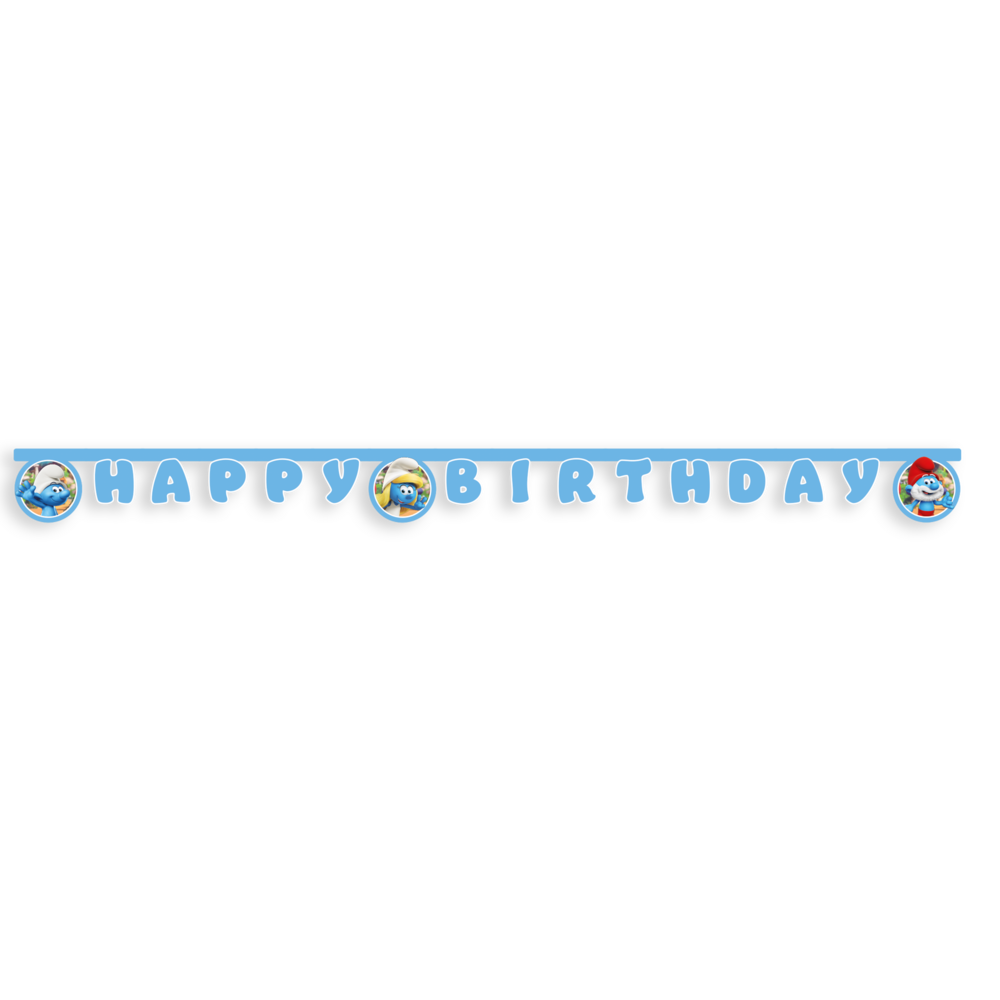 Procos Party Smurfen Letterslinger 2m | per stuk Procos Party Smurfen Letterslinger 2m | per stuk