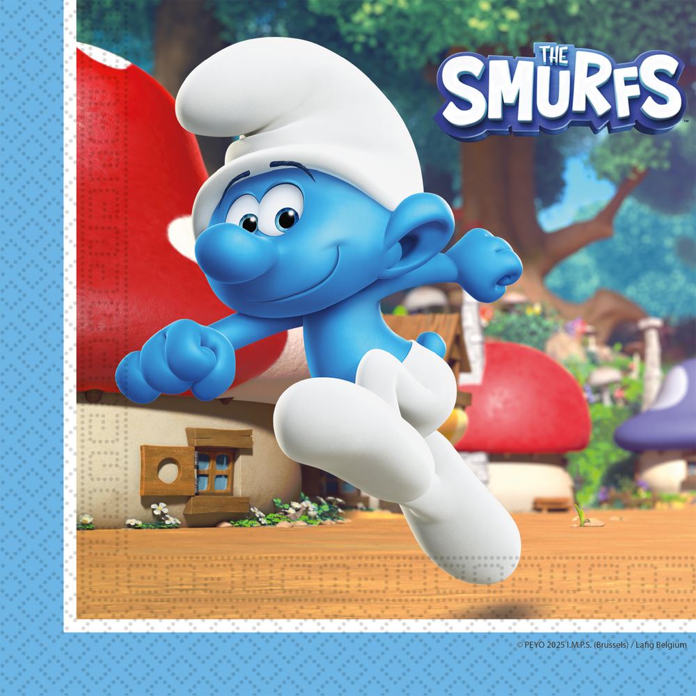 Procos Party Smurfs Napkins 33 x 33 cm | 20 pieces Procos Party Smurfs Napkins 33 x 33 cm | 20 pieces