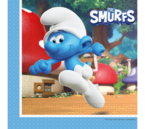 Procos Party Smurfen Servetten 33x33cm | 20 stuks