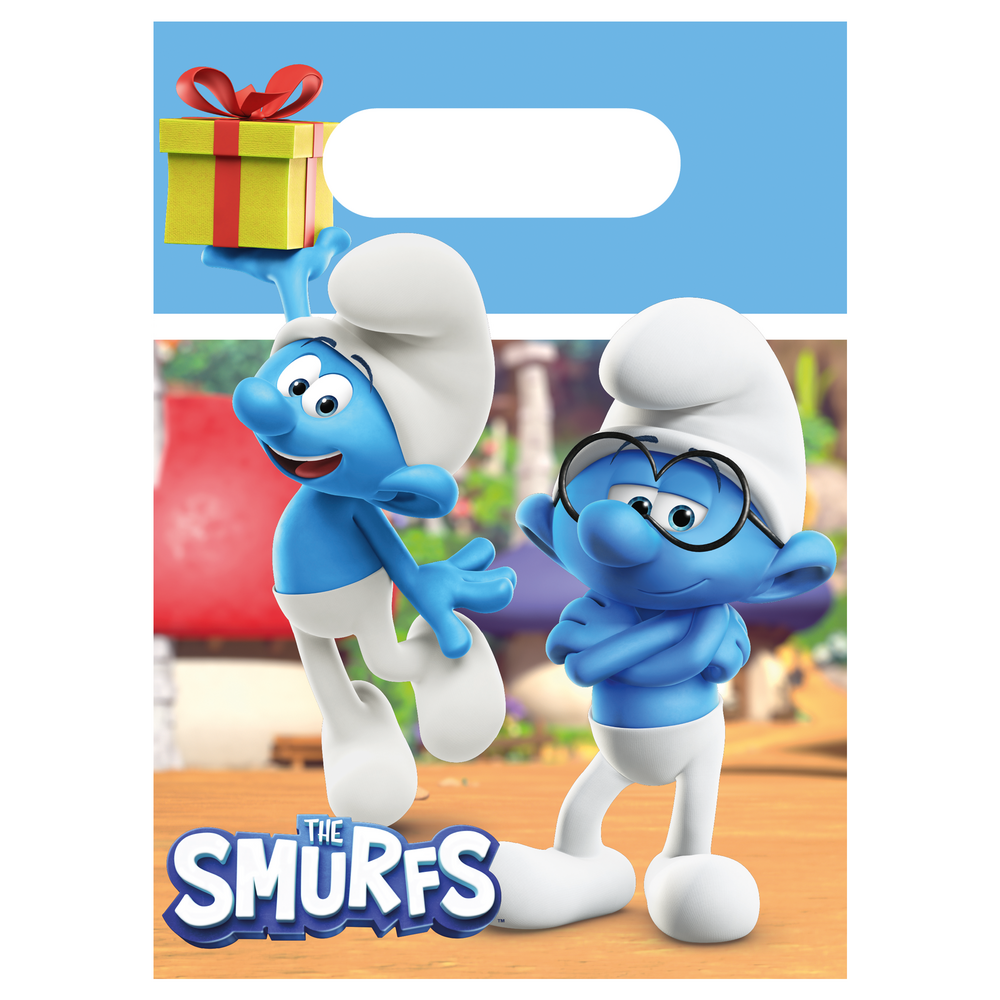 Procos Party Smurfs Paper Party Bags 16 x 22 cm | 4 Pieces